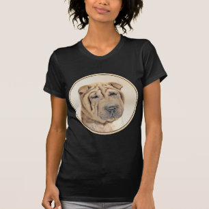 Camiseta Pintura Shar Pei - Arte Cachorra Original