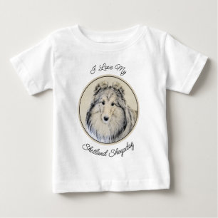 Camiseta Pintura Shetland Sheepdog - Arte Cachorreira Origi