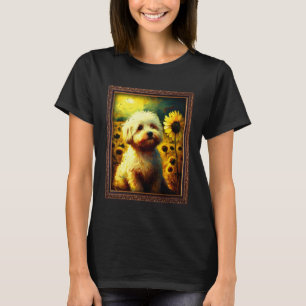 Camiseta Pintura Shichon Girassol Flor Mãe Mulheres Floral