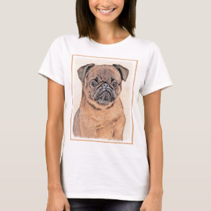 Camiseta Pintura Suave em Bruxelas Griffon Pintura Original