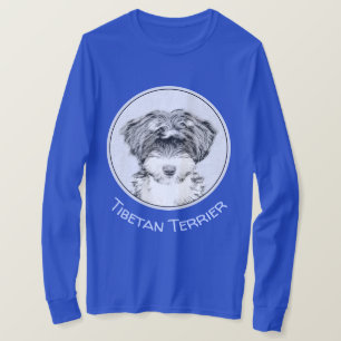 Camiseta Pintura Tibetana Terrier - Arte Cachorro Original 