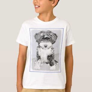 Camiseta Pintura Tibetana Terrier - Arte Cachorro Original