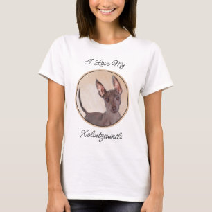 Camiseta Pintura Xoloitzcuintli - Arte Cachorra Original