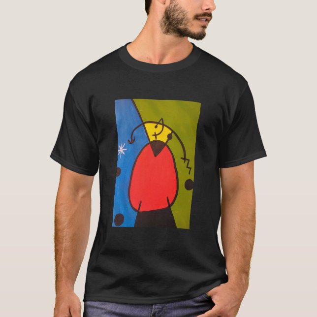 Camiseta pinturas de joan miro, abstrato art (Frente)