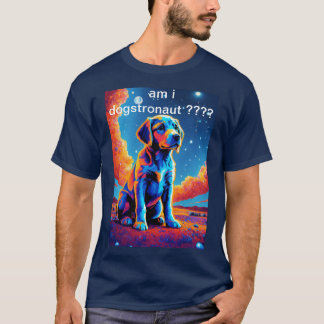Camiseta Pinturas no Cosmos: Aventuras Caninas no Espaço