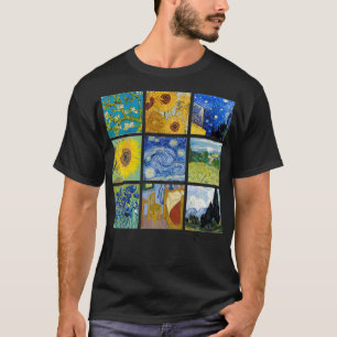 Camiseta Pinturas Van Gogh, Girassóis, Pullo Noite Estrelad