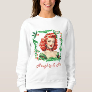 Camiseta Pinup de Natal retrô malvado e legal