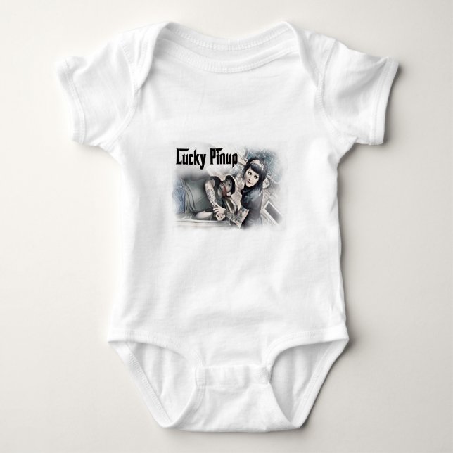 Camiseta Pinup do gângster do bebê (Frente)
