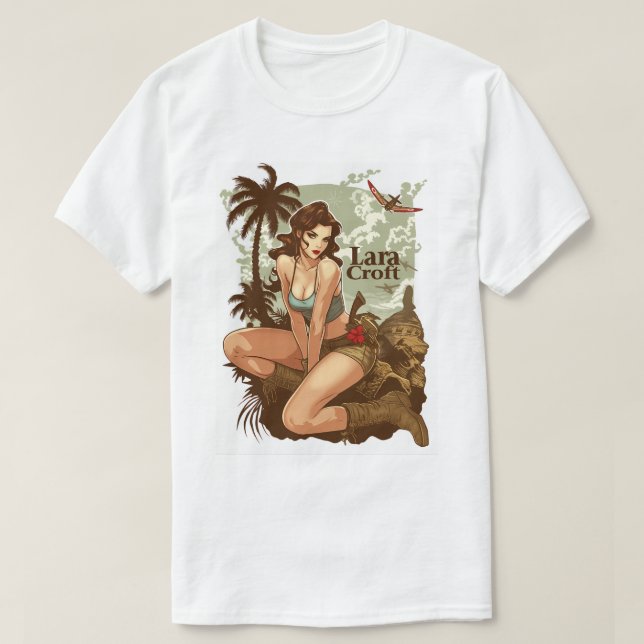 Camiseta Pinup Lara Croft 188 (Frente do Design)