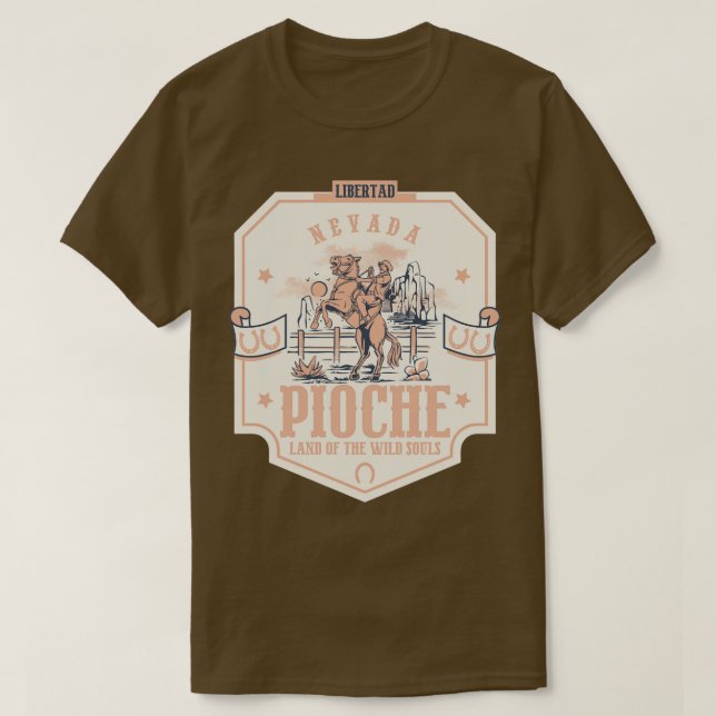 Camiseta Pioche Nevada, cidade oeste 1 (Frente do Design)