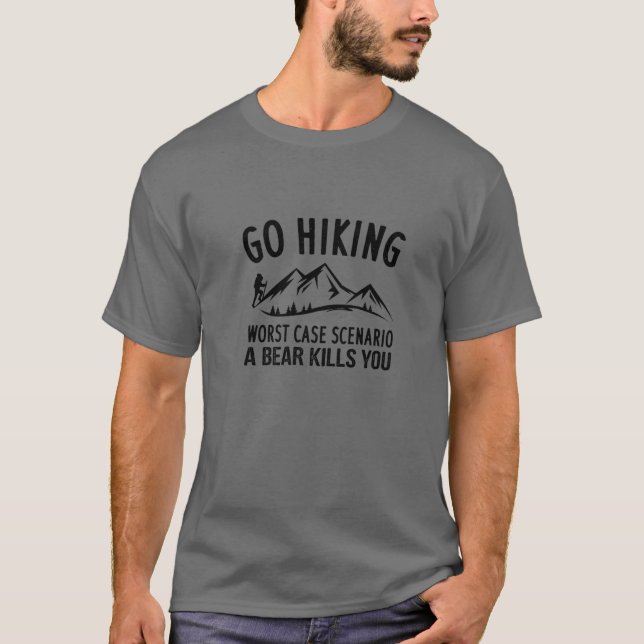 Camiseta Pior cenário A Urso - Hikin Engraçado (Frente)