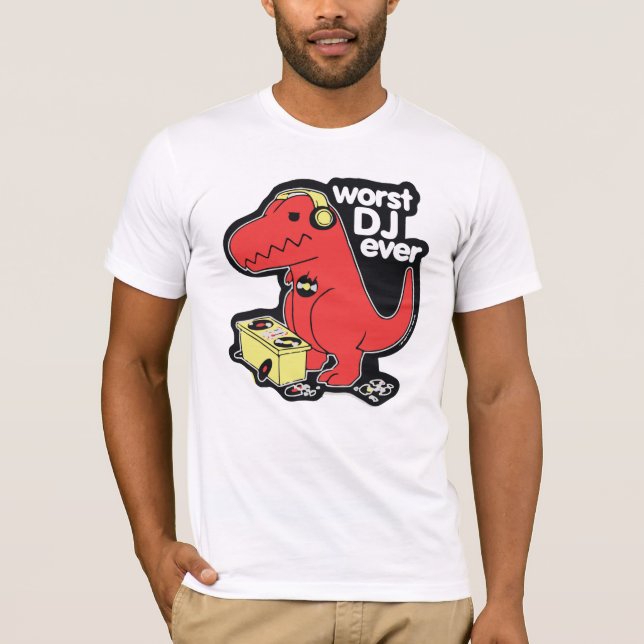 Camiseta Pior DJ nunca T-Rex (Frente)