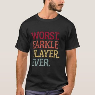 Camiseta Pior jogador de Farkle Jogo de Dice de Farkle Vint