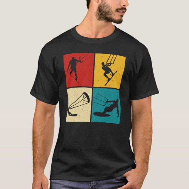 Camiseta Pipa de Kitesurf Retro (Frente)