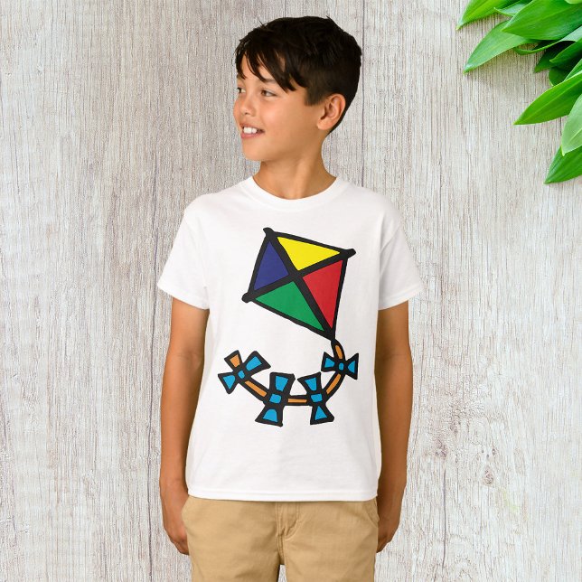 Camiseta Pipa Geométrica Colorida com Cauda em Arco (Criador carregado)