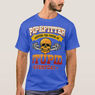 Camiseta Pipefitter Funny Plumber Fixação de Canalizaçã
