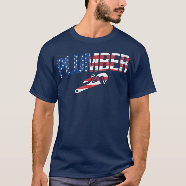Camiseta Pipefitter Pipefitter do Sinalizador Americano (Frente)