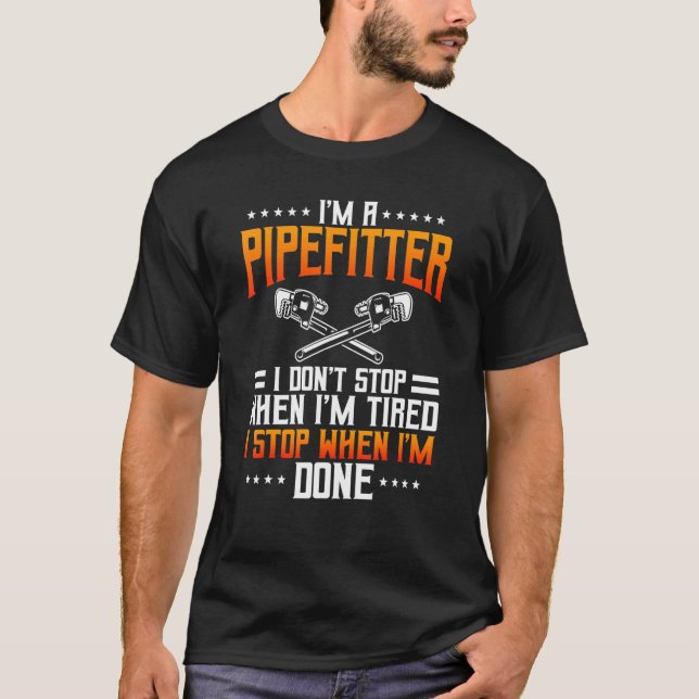 Camiseta Pipefitter Steamfitter Tradesman Encanamento Sy (Frente)