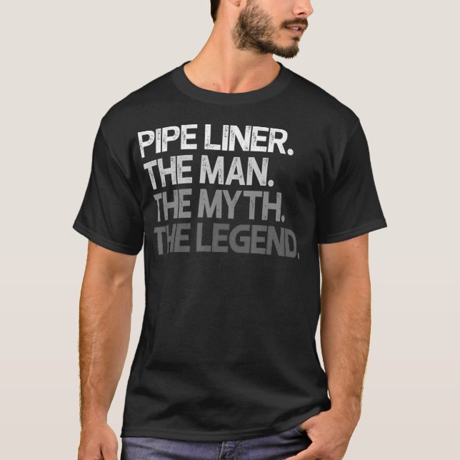 Camiseta Pipeler de Liner do Pipe O Homem Mito Oferta de Le (Frente)