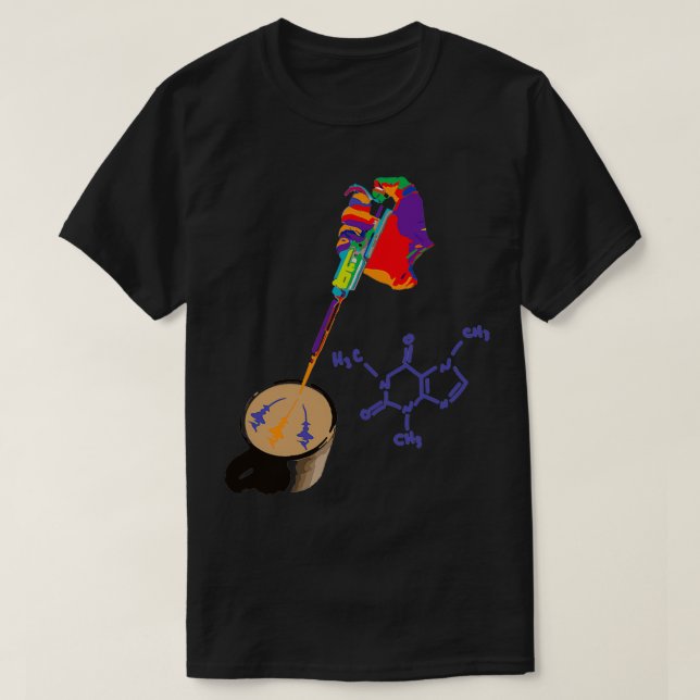Camiseta Pipeta Engraçada de Química Tecnológica do Laborat (Frente do Design)