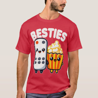 Camiseta Pipoca E Besties De Controle Remoto Fama De Filme 