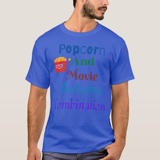 Camiseta Pipoca E Filme Combinação Incrível presente (Frente)