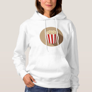 Camiseta Pipoca num tubo vermelho e branco riscado