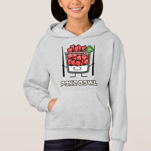 Camiseta Pique o aku dos chopsticks da salada dos peixes (Frente)