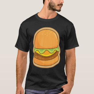 Camiseta Piquenique de CHURRASCO de Queijo de Hamburger Gra