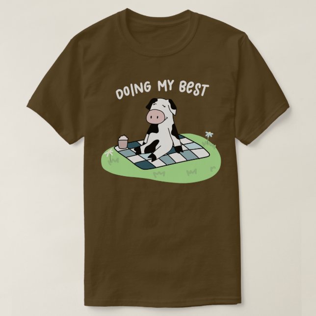 Camiseta Piquenique de vaca (Frente do Design)