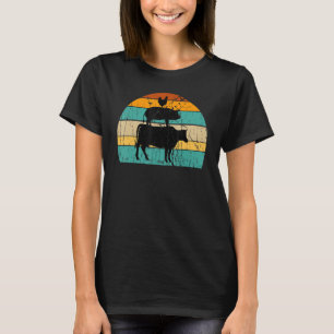 Camiseta Pirâmide Alimentar Vintage Carnívoro Comedor de Ca