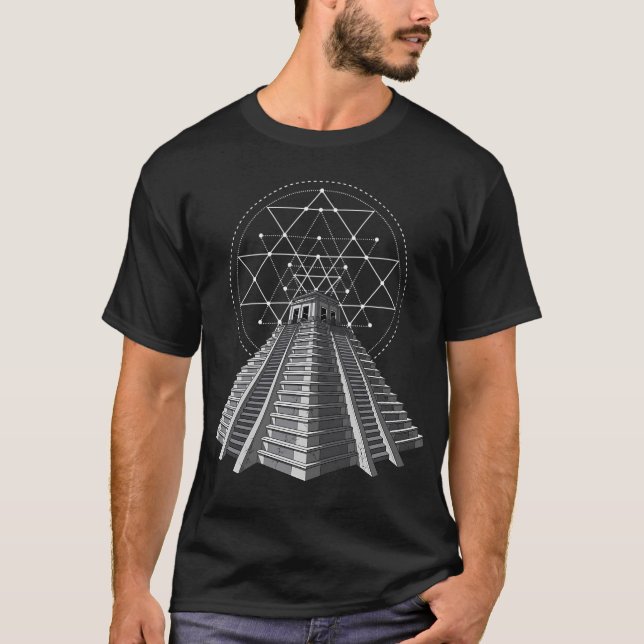 Camiseta Pirâmide Asteca Antiga (Frente)