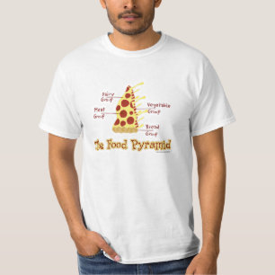 Camiseta Pirâmide de comida engraçada da pizza