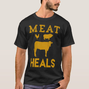 Camiseta Pirâmide de Frango de Porco de Carne Bovina Cura
