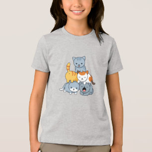 Camiseta Pirâmide de Gatos - Grupo de Gatos