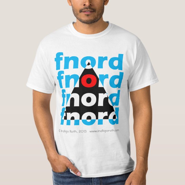 Camiseta Pirâmide de Illuminati - Fnord branco grande (Frente)