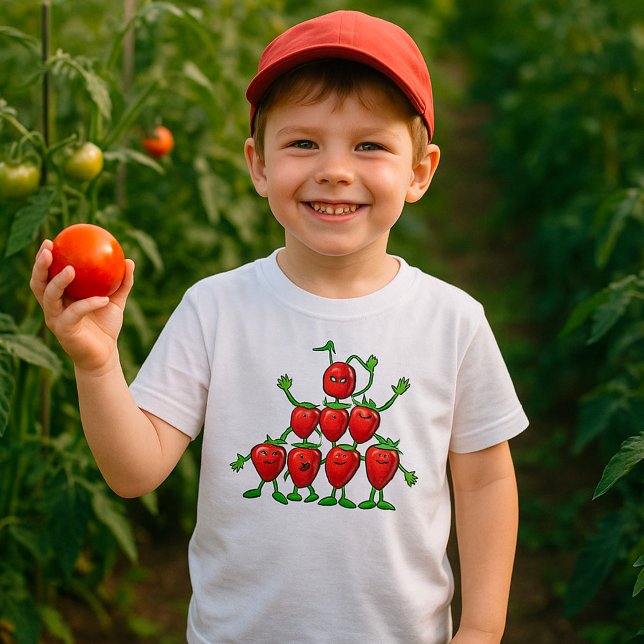Camiseta Pirâmide de Morango (Criador carregado)