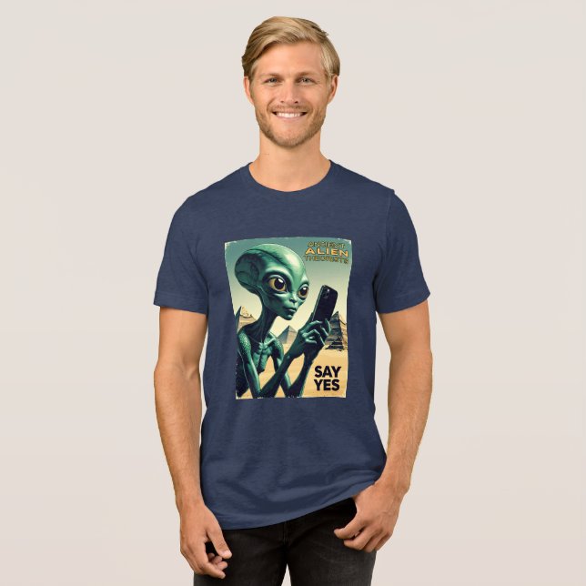 Camiseta Pirâmide OVNI da Alienígena antiga (Frente Completa)