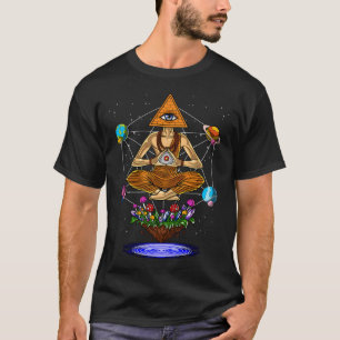 Camiseta Pirâmide Psicodélica de Buda