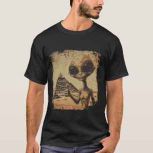 Camiseta Pirâmides Antigas da Alienígena Extraterrestre Bom