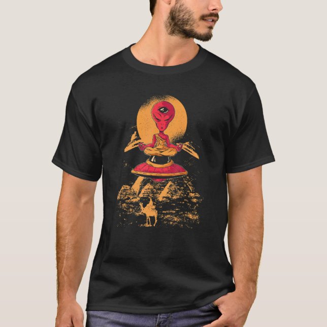Camiseta Pirâmides Antigas De Abdução De Alienígenas Ufo Ma (Frente)