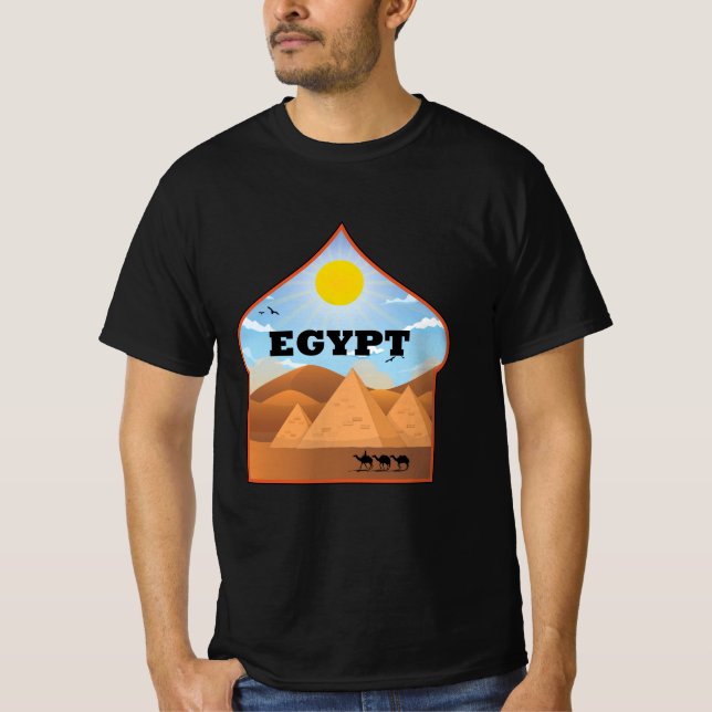 Camiseta Pirâmides antigas do egito viagem (Frente)