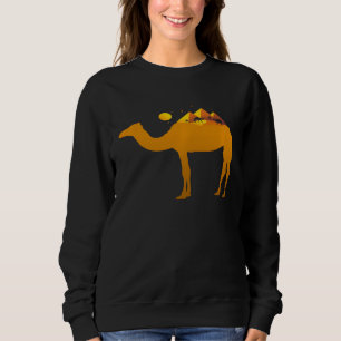 Camiseta Pirâmides Aves De Árvores Solares Em Camelo Do Des