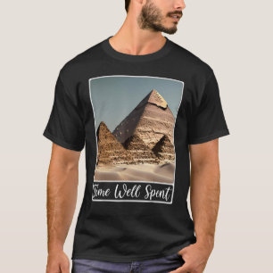 Camiseta Pirâmides de Giza Cairo, no Egito, bem gastas