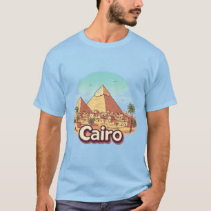 Camiseta Pirâmides do Cairo Paisagem Desértica Egípcia