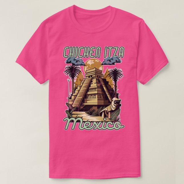 Camiseta Pirâmides do México Chichen Itza (Frente do Design)