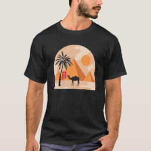 Camiseta Pirâmides Egípcios Hieróglifos Antigos Antigos Mod