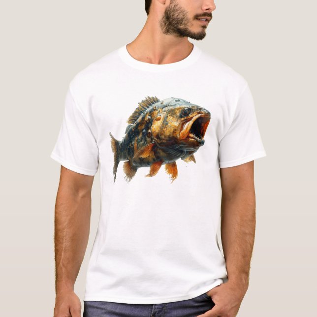 Camiseta Piranha in photorealistic Style (Frente)