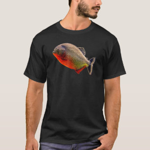 Camiseta Piranha Vermelho Barrigudo Cardume de Piranhas Pei