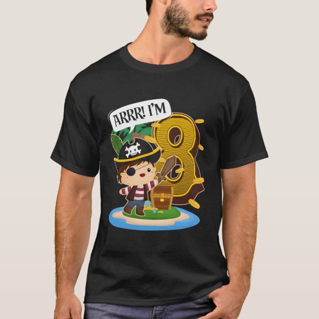 Camiseta Pirata 8º Py 8 Arrr I M 8 (Frente)